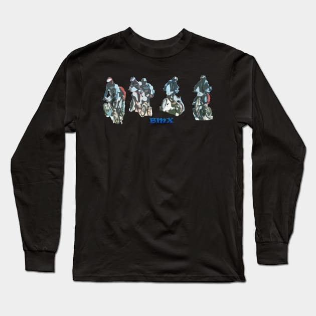 bmx racing 90's Long Sleeve T-Shirt by rickylabellevie